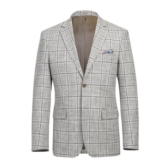610-9 Men's New Slim Fit Blazer KHAKI L40 New Slim Fit