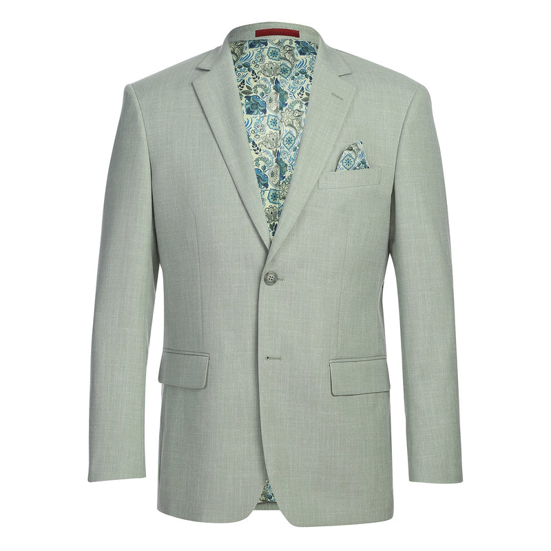 294-58 Men's New Slim Fit Blazer LIGHT GREEN L40 New Slim Fit