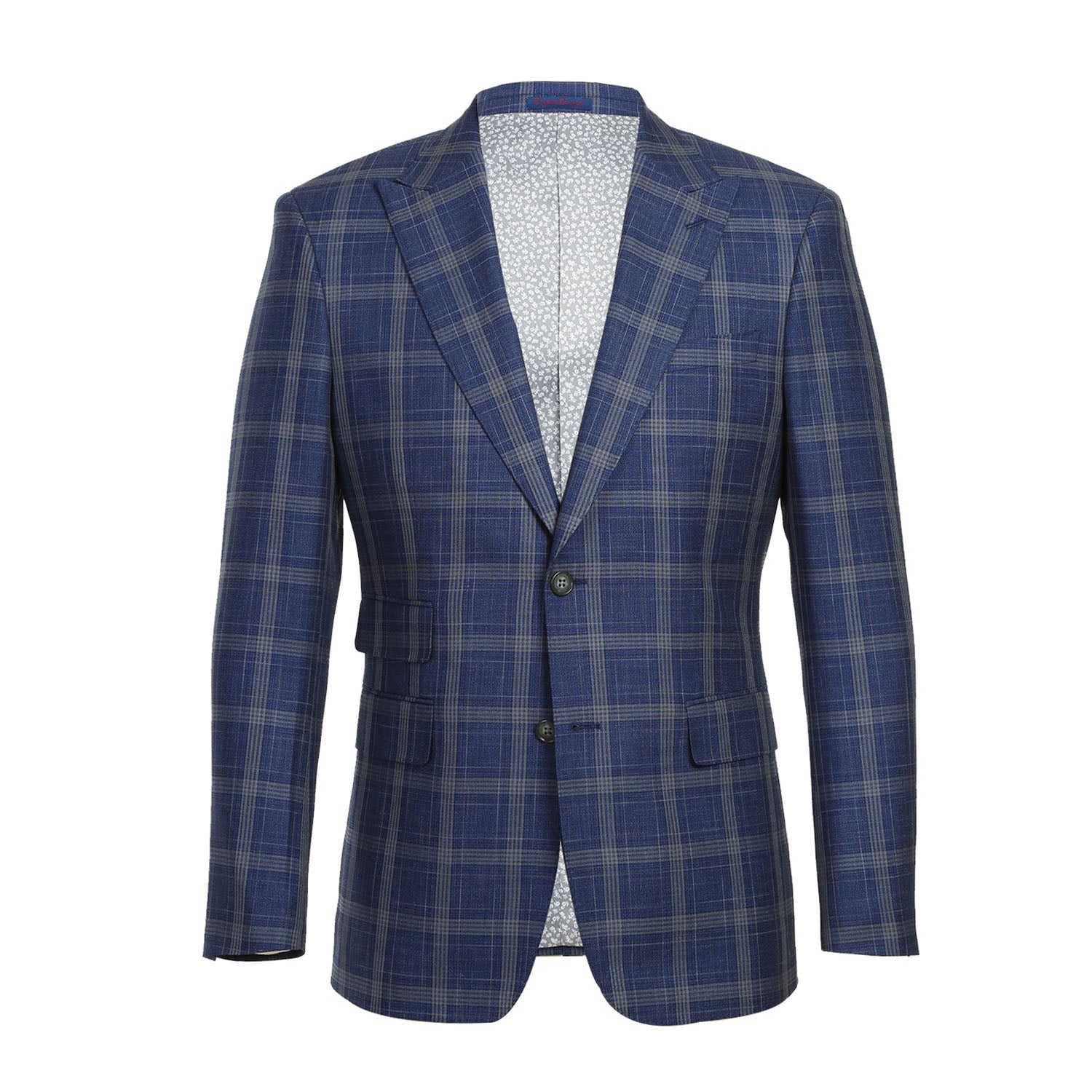 82-60-400EL Blue with Marigold Check Suit