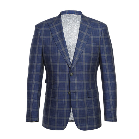 82-60-400EL Blue with Marigold Check Suit