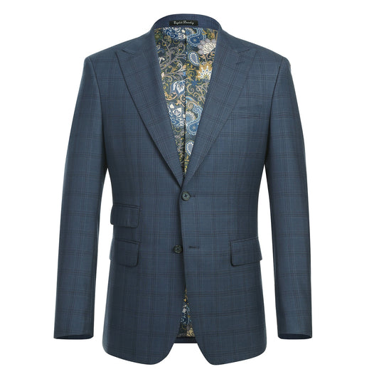 EL92-55-410 Blue Wool Suit