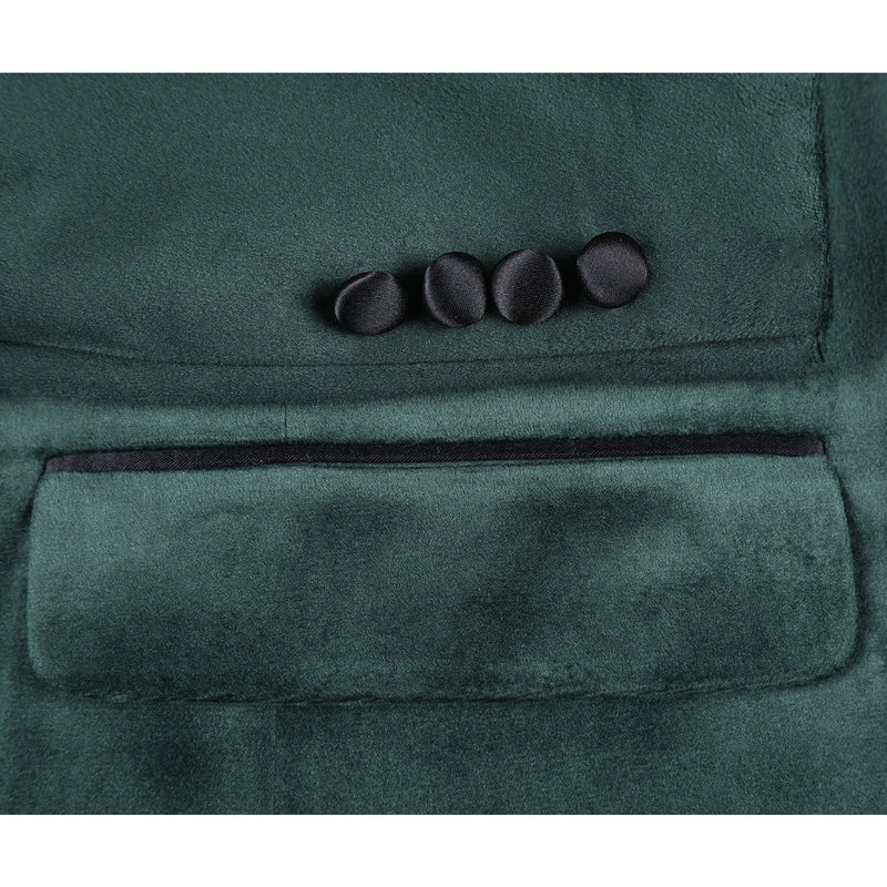 290-9 Men's Slim Fit Stretch Green Tuxedo Blazer
