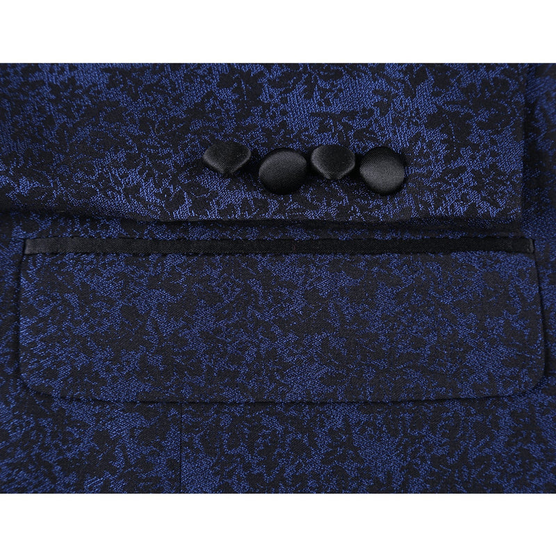 290-6 Men's Slim Fit Dark Blue Tuxedo Blazer