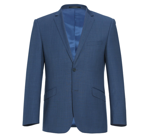 557-1 Men's 2-Piece Slim Fit Single Breasted Wool Suit