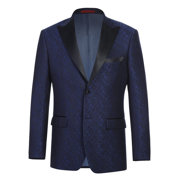 290-17 Men's New Slim Fit Tuxedo Jacket ROYAL BLUE L40 New Slim Fit