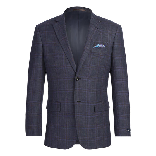 567-3 Men's New Slim Fit Wool Blazer BROWN L40 New Slim Fit