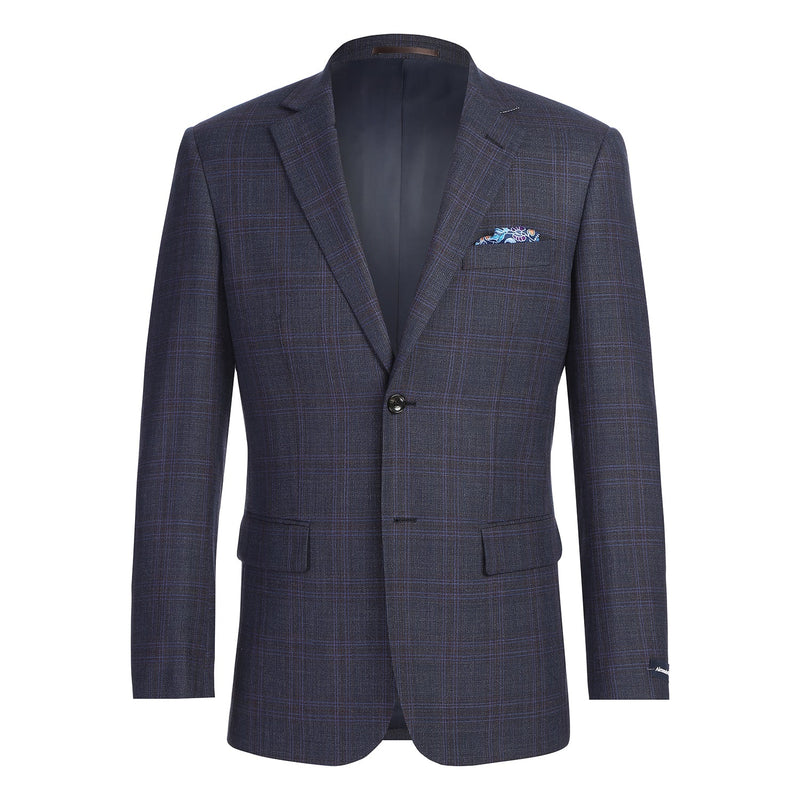 567-3 Men's New Slim Fit Wool Blazer BROWN L40 New Slim Fit