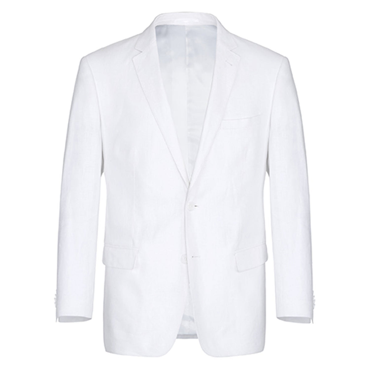 601-20 Men's Notch Lapels White Solid Linen Suits