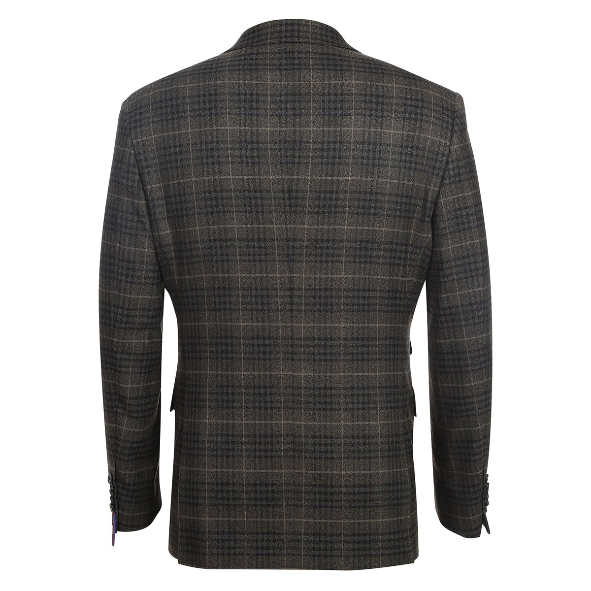 92-58-092EL 3-Piece Sand Brown Check Suit