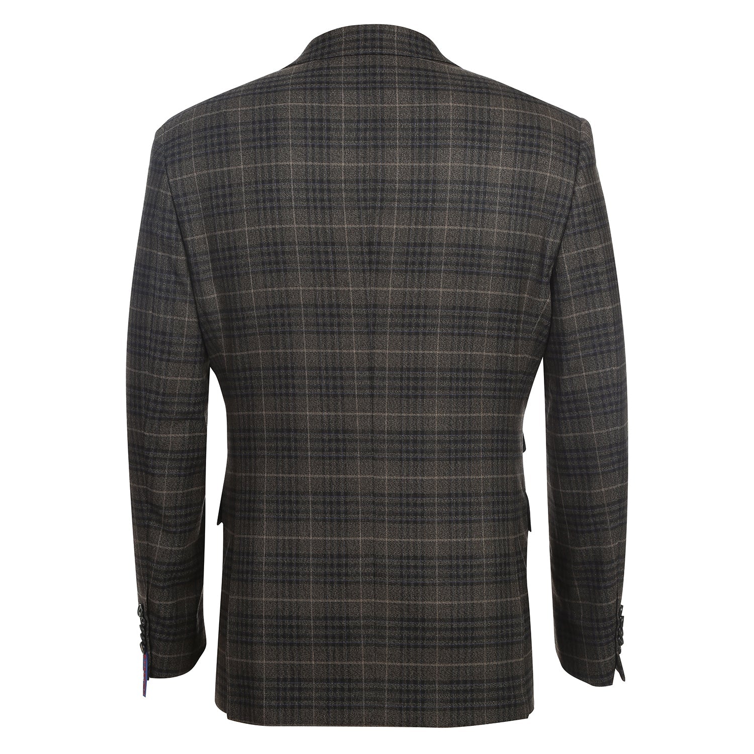 92-58-092EL 3-Piece Sand Brown Check Suit