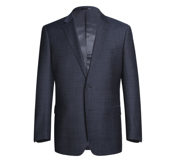 558-3 Men's Two Piece Classic Fit Wool Blend Suit