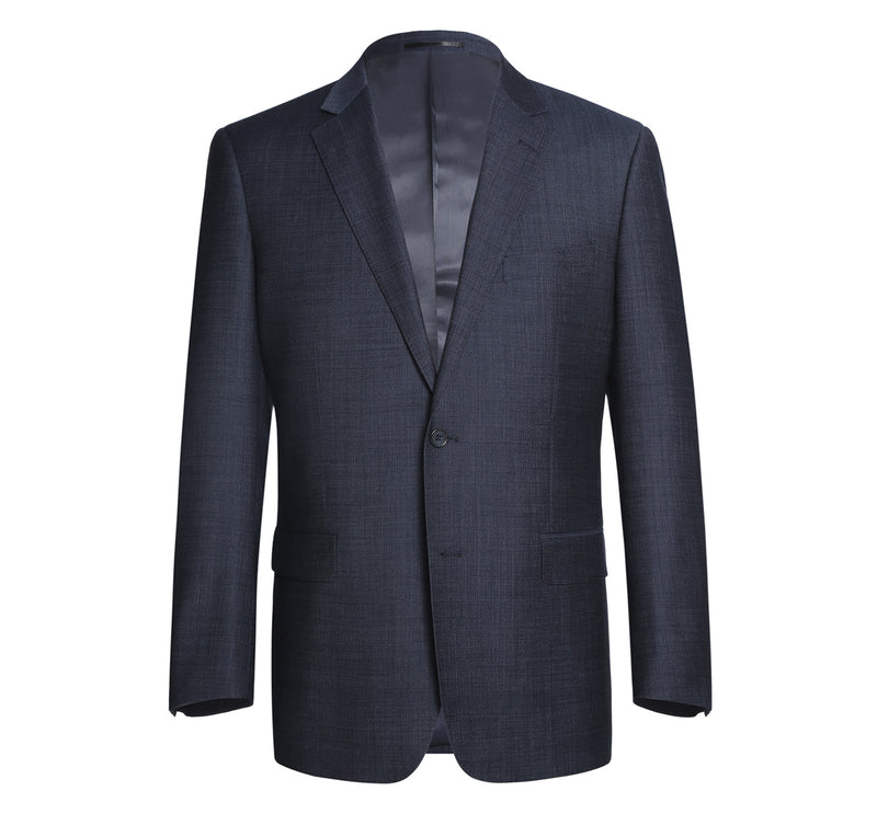 558-3 Men's Two Piece Classic Fit Wool Blend Suit