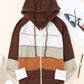 Zip-Up Raglan Sleeve Openwork Hooded Cardigan