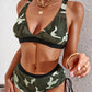 Camouflage Crisscross Tie-Back Bikini Set