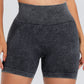 Washed High Waist Active Shorts