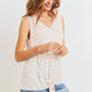 Cotton Bleu by Nu Label Sleeveless Front Tie Striped Top