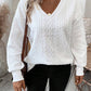 V-Neck Long Sleeve Sweatshirt