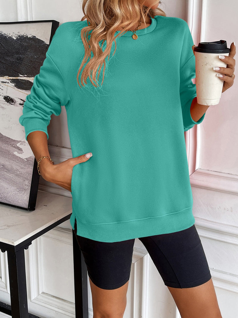 Ivy Lane Round Neck Long Sleeve Sweatshirt