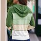 Zip-Up Raglan Sleeve Openwork Hooded Cardigan