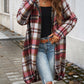 Devine Plaid Zip Up Hooded Coat