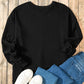 High-Low Round Neck Long Sleeve Sweatshirt