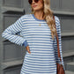 Striped Round Neck Long Sleeve T-Shirt