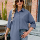 Lovelet Button Up Collared Neck Long Sleeve Shirt