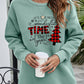 Christmas Tree Graphic Drop Shoulder Sweatshirt