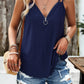 Devine Eyelet V-Neck Double Strap Cami