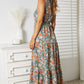 Floral V-Neck Tiered Sleeveless Dress