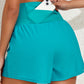 Pocketed High Waist Swim Shorts