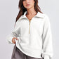 Half Zip Up Collared Sweatshirts