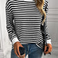 Ivy Lane Striped Round Neck Long Sleeve Sweatshirt