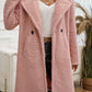 Devine Pocketed Long Sleeve Hooded Teddy Coat