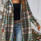 Devine Plaid Zip Up Hooded Coat