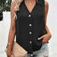 Full Size Johnny Collar Button Up Tank