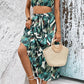 Botanical Print Cami and Tiered Skirt Set