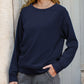 Shiny Round Neck Long Sleeve Sweatshirt