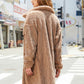 Texture Button Up Dropped Shoulder Coat