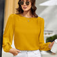 Round Neck Long Sleeve Blouse