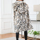 Thermal Leopard Faux Fur Hooded Outerwear