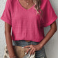 V-Neck Short Sleeve Blouse