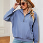 Half-Zip Dropped Shoulder Sweatshirt