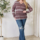 Heimish Full Size Christmas Element Buttoned Long Sleeve Top