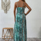 Full Size Printed Scoop Neck Maxi Cami Dress