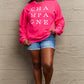 Simply Love Full Size CHAMPAGNE Graphic Long Sleeve Sweatshirt