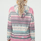 Striped Drawstring Long Sleeve Hoodie