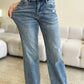 Judy Blue Full Size Mid Rise Distressed Straight Jeans