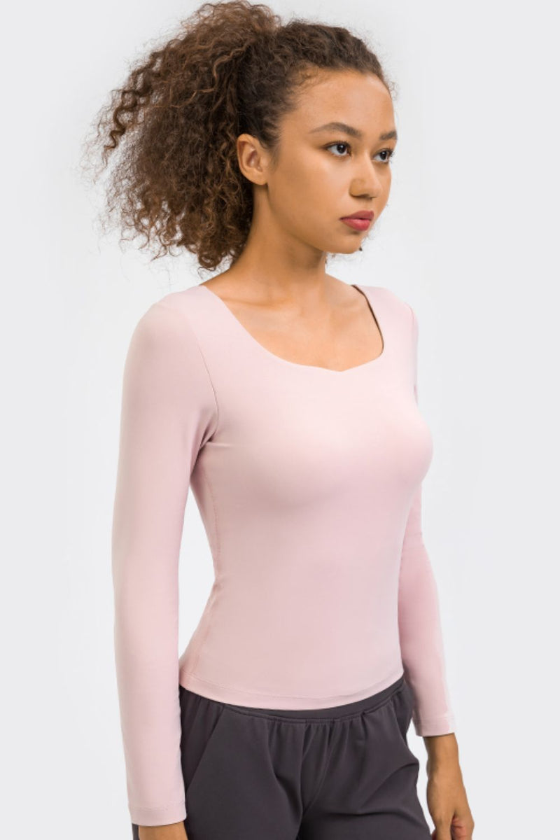 Feel Like Skin Highly Stretchy Long Sleeve Sports Top