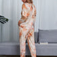 Tie-Dye Round Neck Top and Pants Lounge Set